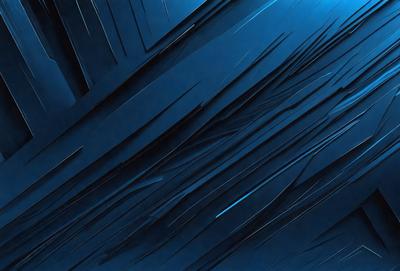 The primary subject of the image is a blue, geometric pattern. The setting is a dark blue background, which creates a contrasting and dramatic effect. The visual style is a combination of digital art and illustration, giving the image a modern and artistic appearance. The dominant colors are blue and black, creating a sense of depth and sophistication. The overall atmosphere is one of intrigue and visual interest.