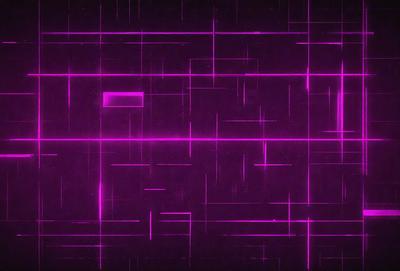 The primary subject of the image is a purple, pink, and black patterned background. The setting is a dark, purple-toned room. The visual style is a combination of digital art and illustration. The dominant colors and overall atmosphere are dark, moody, and somewhat mysterious.