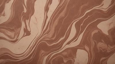 The primary subject of the image is a brown and white patterned wallpaper. The setting is a wall, and the visual style is a close-up of the wallpaper. The colors and mood of the image are warm and earthy, with the brown and white pattern creating a natural and textured appearance.