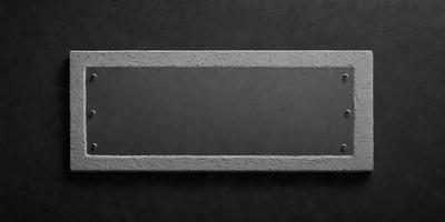 The primary subject of the image is a gray cement block. The setting is a dark room, and the visual style is a close-up of the cement block. The colors and mood of the image are predominantly dark and moody, with the gray cement block being the main focus.