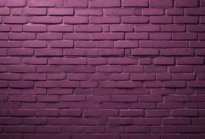 The primary subject of the image is a purple brick wall. The setting is a brick wall, and the visual style is a photo. The dominant colors are purple and red, creating a warm and vibrant atmosphere.