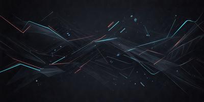 The primary subject of the image is a blue and red light pattern. The setting is a dark background, which contrasts with the light pattern. The visual style is digital art, as the light pattern appears to be a digital creation. The dominant colors are blue and red, creating a vibrant and energetic atmosphere.