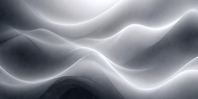 The primary subject of the image is a white, flowing, and swirling pattern, which appears to be a digital art or illustration. The setting is a dark background, which contrasts with the white pattern. The visual style is modern and artistic, with the pattern resembling a wave or a cloud. The colors and mood are predominantly white, creating a sense of calmness and tranquility.