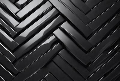 The primary subject of the image is a black and white patterned wallpaper. The setting is a black background, which emphasizes the pattern. The visual style is a close-up of the wallpaper, showcasing its intricate design. The colors and mood of the image are predominantly black and white, giving it a classic and elegant appearance.
