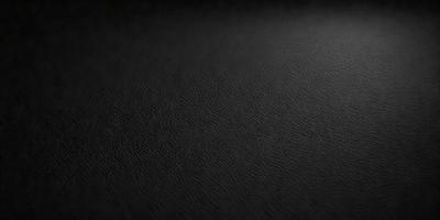 The primary subject of the image is a black leather surface. The setting is a dark room, and the visual style is a close-up of the leather surface. The colors and mood of the image are predominantly dark and moody, with the black leather being the main focus.