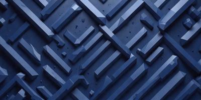 The primary subject of the image is a blue, geometric pattern with a honeycomb-like structure. The setting is a blue background, and the visual style appears to be a digital art or illustration. The dominant colors are blue and black, creating a modern and sleek atmosphere.