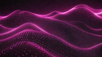 The primary subject of the image is a pink, purple, and white patterned surface. The setting is a dark background, which contrasts with the vibrant colors of the pattern. The visual style appears to be a combination of digital art and illustration, creating a unique and eye-catching design. The colors and mood of the image are predominantly pink and purple, giving it a warm and inviting atmosphere.