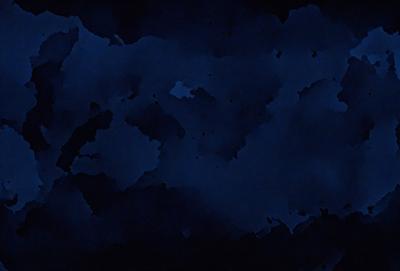 The primary subject of the image is a blue sky with a few clouds. The setting is a night sky, and the visual style is a digital art or illustration. The colors and mood of the image are predominantly dark and moody, with the blue sky and clouds creating a dramatic and atmospheric scene.