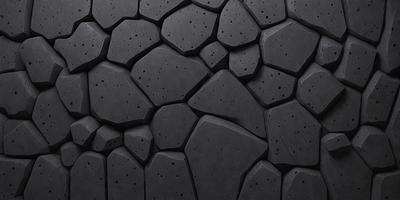 The primary subject of the image is a close-up of a black stone wall. The setting is a dark room, and the visual style is a black and white photo. The dominant colors are black and white, creating a moody atmosphere.