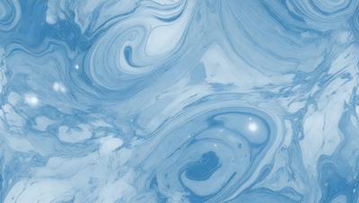 The primary subject of the image is a blue and white swirling pattern, which appears to be a digital art or illustration. The setting is a blue background, and the visual style is a combination of digital art and illustration. The dominant colors are blue and white, creating a calm and soothing atmosphere.