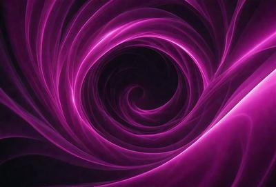 The primary subject of the image is a purple spiral, which appears to be a digital art or illustration. The spiral is set against a dark background, creating a striking contrast. The visual style of the image suggests that it is a creative and artistic representation of a spiral, possibly inspired by the natural world or abstract patterns. The dominant colors in the image are purple and black, giving the scene a bold and striking appearance.