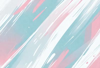 The primary subject of the image is a colorful, abstract painting featuring a mix of pink, blue, and white colors. The painting is displayed on a blue and white background, creating a visually striking contrast. The visual style of the painting is a combination of digital art and illustration, giving it a unique and artistic appearance. The overall atmosphere of the painting is vibrant and lively, with the colors and patterns creating a sense of energy and movement.