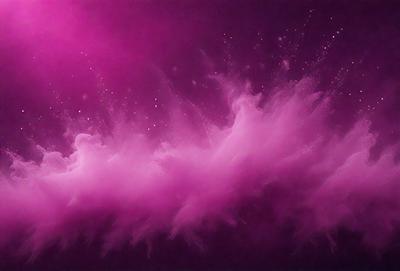 The primary subject of the image is a pink and purple splash of color, which appears to be a digital art or illustration. The setting is a dark background, and the visual style is a combination of digital art and illustration. The colors and mood of the image are predominantly pink and purple, creating a vibrant and lively atmosphere.