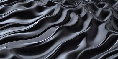 The primary subject of the image is a black and white photo of a wave. The setting is a black background, which emphasizes the wave's shape and texture. The visual style is a close-up of the wave, capturing its details and patterns. The colors and mood of the image are predominantly black and white, creating a dramatic and timeless atmosphere.