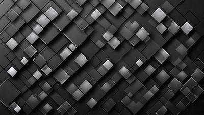 The primary subject of the image is a black and white patterned wall. The setting is a black background, and the visual style is a patterned design. The dominant colors are black and white, creating a bold and striking atmosphere.
