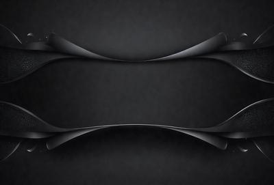 The primary subject of the image is a black, curved surface. The setting is a dark background, and the visual style appears to be a digital art or illustration. The colors are predominantly black, and the overall atmosphere is mysterious and intriguing.