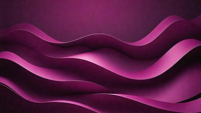 The primary subject of the image is a purple wave-like structure, which appears to be a sculpture or a piece of art. The setting is a purple background, which complements the artwork. The visual style is a combination of digital art and illustration, creating a unique and eye-catching design. The colors and mood of the image are predominantly purple, giving it a calming and serene atmosphere.