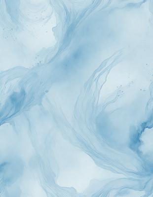 The primary subject of the image is a blue, swirling, and flowing water pattern. The setting is a blue background, which creates a serene and calming atmosphere. The visual style is a combination of digital art and illustration, as the water pattern is intricately detailed and appears to be a part of a larger design. The colors and mood convey a sense of tranquility and fluidity, as the water pattern flows gracefully across the blue background.