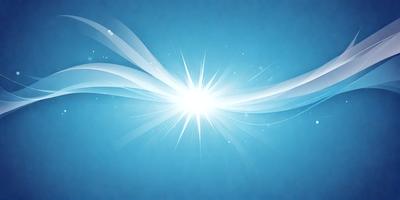 The primary subject of the image is a bright light source, possibly a sun or a light bulb, shining through a blue background. The light source appears to be the main focus of the image, creating a sense of depth and contrast. The setting is a blue sky, which adds to the overall atmosphere of the image. The visual style of the image is a combination of digital art and illustration, creating a vibrant and dynamic scene. The colors and mood of the image are predominantly blue, with the bright light source adding a sense of warmth and energy to the scene.