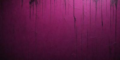 The primary subject of the image is a purple wall with a pattern of black streaks. The setting is a room with a purple wall, and the visual style is a close-up of the wall. The colors and mood of the image are predominantly purple and black, creating a moody and dramatic atmosphere.