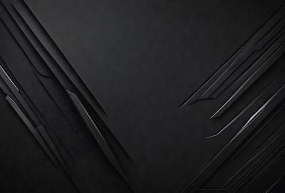 The primary subject of the image is a black background with a pattern of lines and shapes. The setting is a dark room, and the visual style appears to be a combination of digital art and illustration. The colors and mood of the image are predominantly dark and moody, with the black background and the pattern of lines and shapes creating a sense of depth and intrigue.