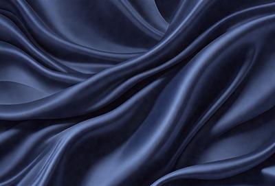 The primary subject of the image is a blue fabric, which appears to be a piece of cloth or a curtain. The setting is a room with a blue background, which creates a cohesive and visually appealing environment. The visual style of the image is a close-up of the blue fabric, showcasing its texture and details. The colors and mood of the image are predominantly blue, giving it a calm and serene atmosphere.