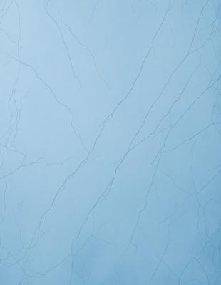 The primary subject of the image is a blue wall with a pattern of white lines. The setting is a room with a blue wall, and the visual style is a photo. The dominant colors are blue and white, creating a calm and soothing atmosphere.