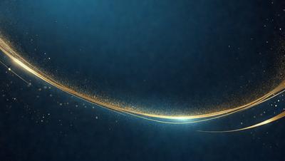 The primary subject of the image is a yellow and blue light streak, which appears to be a digital art or illustration. The setting is a dark blue background, and the visual style suggests a modern and creative approach to art. The colors and mood of the image are vibrant and energetic, with the yellow light streak contrasting against the dark blue background.