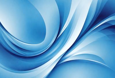 The primary subject of the image is a blue and white swirl pattern. The setting is a blue background, and the visual style appears to be a digital art or illustration. The dominant colors are blue and white, creating a calm and soothing atmosphere.