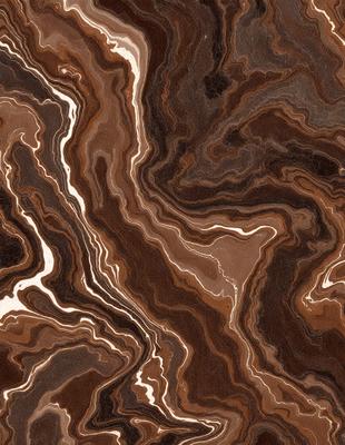 The primary subject of the image is a marbled stone surface with a brown and white pattern. The setting is a close-up of the stone, showcasing its intricate and textured design. The visual style is a realistic representation of the stone, capturing its natural beauty. The colors and mood of the image are warm and earthy, evoking a sense of natural beauty and craftsmanship.