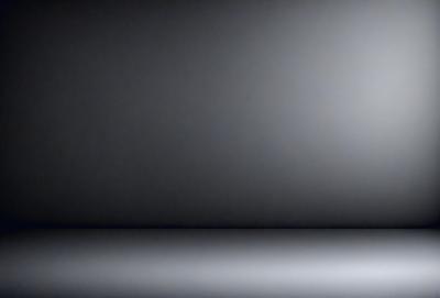The primary subject of the image is a large, empty room with a gray wall. The setting is a dark room, possibly a basement, with a black background. The visual style is a black and white photo, giving the image a classic and timeless appearance. The colors and mood are predominantly dark and moody, creating a sense of mystery and solitude.