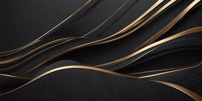 The primary subject of the image is a pattern of gold and black stripes. The setting is a black background, and the visual style appears to be a digital art or illustration. The dominant colors are gold and black, creating a bold and striking pattern.