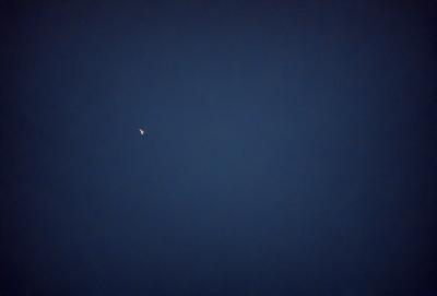 The primary subject of the image is a bright star in the night sky. The setting is a dark, cloudless night with a clear view of the star. The visual style is a photo of the night sky, capturing the beauty of the star against the backdrop of the dark sky. The colors and mood of the image are predominantly dark, with the star being the brightest and most prominent feature in the scene.
