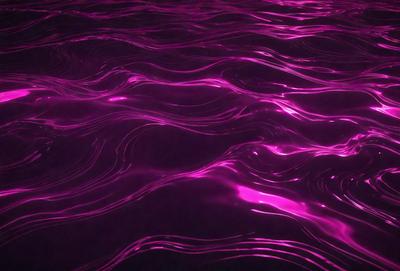 The primary subject of the image is a purple water surface, which appears to be a digital art or illustration. The setting is a dark, pink-colored water surface, possibly a digital painting or a pattern. The visual style is unique and eye-catching, with the purple water creating a distinctive atmosphere.