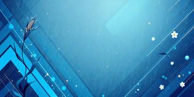The primary subject of the image is a blue sky with rain falling. The setting is a blue background, which creates a visually appealing contrast with the rain. The visual style is a digital art or illustration, as the rain appears to be a pattern or texture rather than a photo. The colors and mood of the image are predominantly blue, with the rain adding a touch of white and gray.
