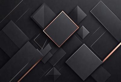 The primary subject of the image is a square-shaped piece of artwork, which is displayed on a black background. The artwork features a combination of black and orange colors, creating a visually striking contrast. The setting appears to be a gallery or exhibition space, showcasing the artwork as the main focus of the environment. The visual style of the image is a blend of digital art and illustration, with the artwork being displayed in a patterned manner. The overall atmosphere of the image is one of creativity and artistic expression.