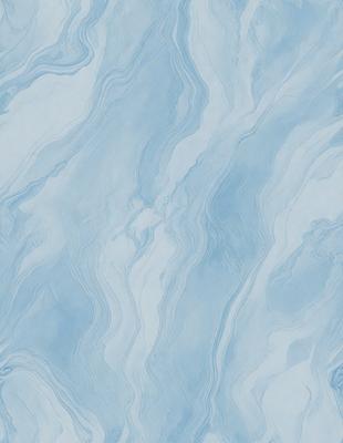 The primary subject of the image is a blue and white marbled wallpaper. The setting is a room with a blue and white marbled wallpapered wall. The visual style is a patterned wallpaper, and the colors and mood are predominantly blue and white, creating a calm and soothing atmosphere.