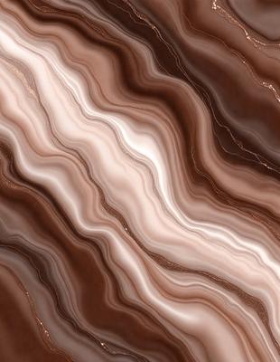 The primary subject of the image is a marble wall with a brown and white pattern. The setting is a natural environment, possibly a cave or a rock formation. The visual style is a close-up of the marble wall, showcasing its intricate patterns. The colors and mood of the image are warm and earthy, with the brown and white marble creating a natural and timeless atmosphere.