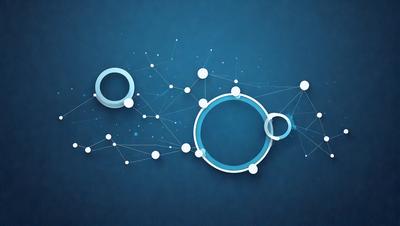 The primary subject of the image is a blue background with a series of white circles and blue circles scattered across it. The circles are of various sizes and are arranged in a visually appealing manner. The setting appears to be a digital art or illustration, as the circles are not real objects but rather a creative design element. The overall atmosphere of the image is calm and serene, with the blue and white colors contributing to a sense of tranquility.