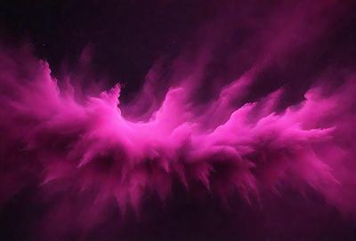 The primary subject of the image is a pink, purple, and white splash of color, which appears to be a painting or a digital artwork. The setting is a dark background, which contrasts with the vibrant colors of the splash. The visual style suggests that the image is a creative and artistic representation of a splash, rather than a photo or a real-life scene. The colors and mood of the image are predominantly pink and purple, creating a sense of warmth and elegance.