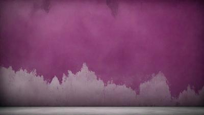 The primary subject of the image is a purple wall with a white background. The visual style appears to be a photo, and the colors and mood convey a sense of depth and intrigue.