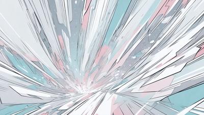 The primary subject of the image is a brightly colored, swirling, and dynamic explosion. The setting is a white background, which contrasts with the vibrant colors of the explosion. The visual style is a combination of digital art and illustration, creating a dynamic and eye-catching scene. The colors and mood of the image are energetic and lively, with the explosion's vivid colors and swirling patterns evoking a sense of motion and excitement.