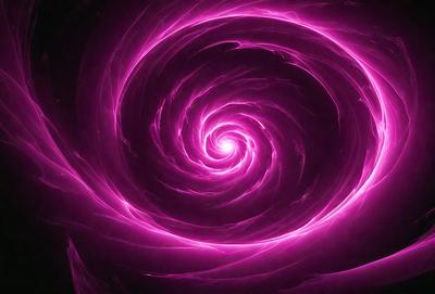 The primary subject of the image is a purple spiral, which appears to be a digital art or illustration. The spiral is set against a dark background, creating a striking contrast. The visual style of the image suggests that it is a creative and artistic representation of a spiral, possibly inspired by natural patterns or abstract art. The dominant colors in the image are purple and black, giving it a bold and striking appearance.