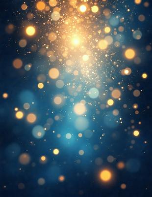 The primary subject of the image is a bright, colorful, and sparkling light. The light is surrounded by a blue background, creating a visually striking scene. The visual style of the image is a combination of a photo and digital art, as it captures the vibrant colors and light effects. The colors and mood of the image are predominantly blue and bright, with a sense of energy and excitement.