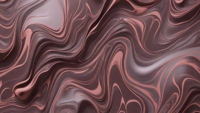 The primary subject of the image is a close-up of a brown and pink patterned wallpaper. The setting is a room with a wall covered in the patterned wallpaper. The visual style is a close-up of the wallpaper, showcasing its intricate design. The colors and mood of the image are warm and inviting, with the brown and pink tones creating a cozy atmosphere.