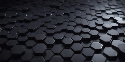 The primary subject of the image is a black and white patterned surface, which appears to be a tile or a black and white checkered floor. The setting is a dark room, and the visual style is a close-up of the patterned surface. The colors and mood of the image are predominantly dark and moody, with the black and white pattern creating a sense of depth and contrast.