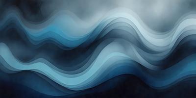 The primary subject of the image is a large wave, which is the main focus of the scene. The wave is depicted in a blue and white color scheme, giving it a dynamic and powerful appearance. The setting is a dark background, which contrasts with the bright blue and white wave, creating a striking visual effect. The image is a digital art piece, showcasing the artist's skill in capturing the essence of the ocean's movement. The overall atmosphere of the image is one of energy and intensity, as the wave seems to be crashing down on the viewer.