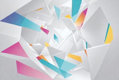The primary subject of the image is a white, three-dimensional sculpture or artwork. The setting is a white background, which provides a clean and minimalist appearance. The visual style is a combination of digital art and illustration, creating a unique and intricate design. The colors and mood of the image are predominantly white, with some blue and yellow accents, giving it a clean, modern, and artistic feel.