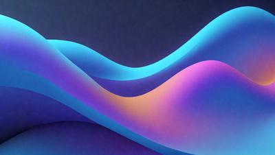 The primary subject of the image is a blue and purple abstract art piece, which appears to be a digital illustration or a painting. The setting is a dark background, which contrasts with the vibrant colors of the artwork. The visual style is modern and creative, showcasing the artist's skill in creating a unique and eye-catching piece. The colors and mood of the artwork are energetic and lively, with the blue and purple hues evoking a sense of tranquility and depth.