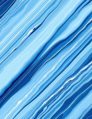 The primary subject of the image is a blue and white striped pattern. The setting is a blue background, and the visual style appears to be a digital art or illustration. The dominant colors are blue and white, creating a calm and soothing atmosphere.